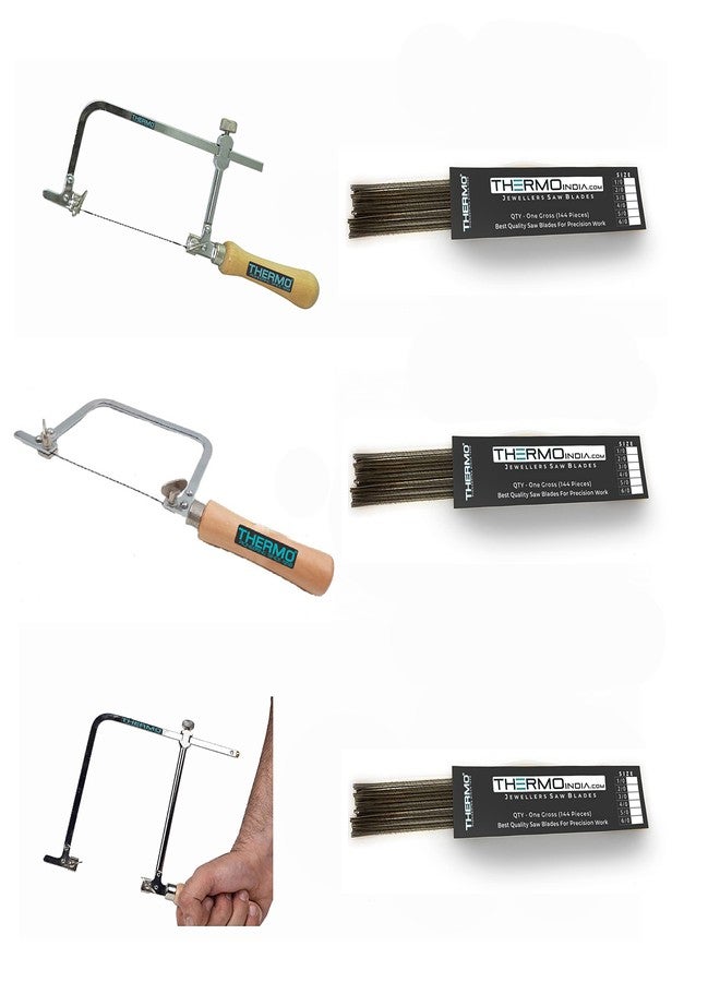 Thermo Set of 3 Hand Saw With Blades 75mm Adjustable & 150mm Adjustable & Fix Saw - Made in Bharat - Image 1